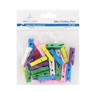 Angels Craft Mini Clothespins 35pk, Assorted Colours - Little Painter Art | Exploring the Endless Possibilities of Art Cheap