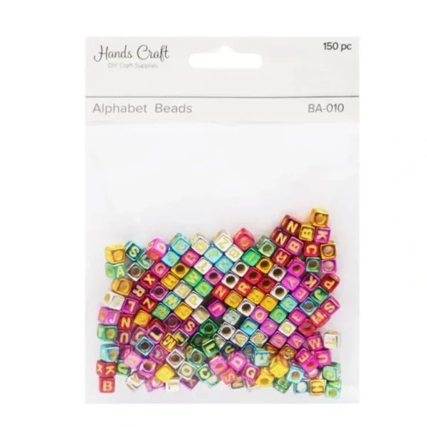 Angels Craft 6mm Beads, Approx 150-ct - Multi-Coloured Metallic Alphabet - Little Painter Art | Exploring the Endless Possibilities of Art Cheap