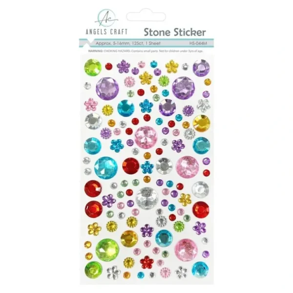 Angels Craft Rhinestone Stickers - Multi-Colour Round & Flower Shape - Little Painter Art | Exploring the Endless Possibilities of Art Discount