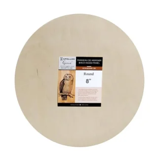 Apollon Gotrick Round Birch Wood Panel 8" - Little Painter Art | Exploring the Endless Possibilities of Art Clearance