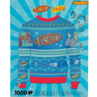 Aquarius 1000pc Shaped Puzzle - Seinfeld Festivus Ugly Christmas Sweater - Little Painter Art | Exploring the Endless Possibilities of Art Sale