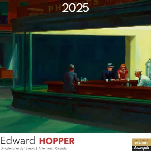Aquarupella 2025 Wall Calendar - Edward Hopper - Little Painter Art | Exploring the Endless Possibilities of Art Best