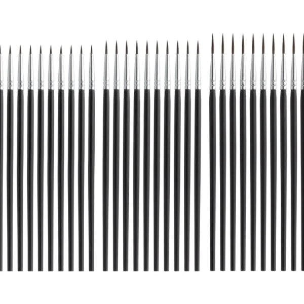 ARTessentials Fine Detail Paint Brushes - Round - Assorted Sizes - Set of 30 - Little Painter Art | Exploring the Endless Possibilities of Art Online