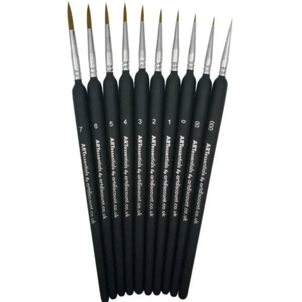 ARTessentials Ultra Fine Tip Artists Brushes - Set of 10 - Little Painter Art | Exploring the Endless Possibilities of Art Hot