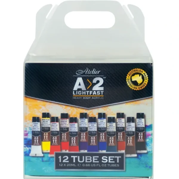 Atelier A>2 Lightfast Heavy Body Acrylic Paint Sets - Little Painter Art | Exploring the Endless Possibilities of Art 12x20mlTubeSet Flash Sale