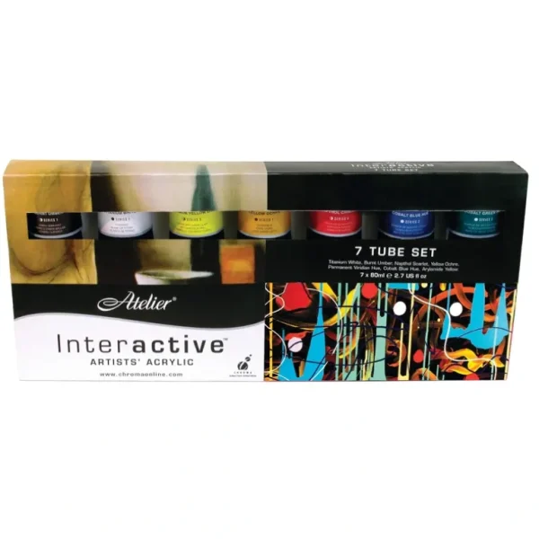 Atelier Interactive Fine Artists' Heavy Body Acrylic Tube Sets 7 x 80ml - Little Painter Art | Exploring the Endless Possibilities of Art Sale