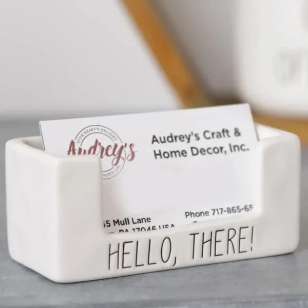Audrey's Ceramic Business Card Holder - Little Painter Art | Exploring the Endless Possibilities of Art Clearance