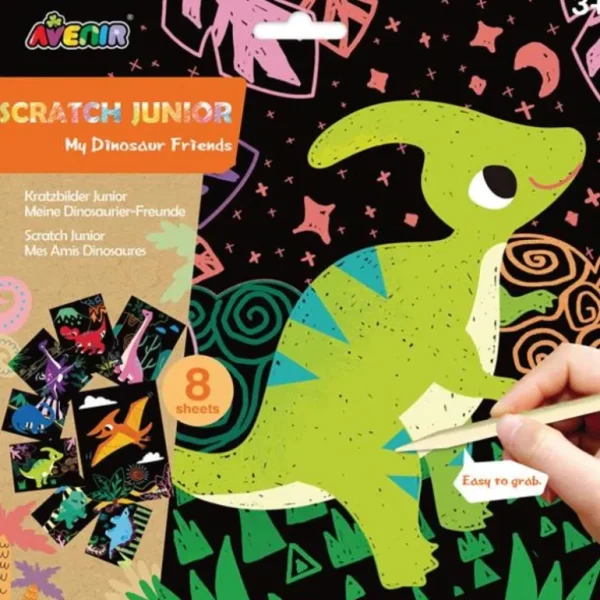 Avenir Scratch Art Junior - Dinosaur Friends - Little Painter Art | Exploring the Endless Possibilities of Art Best Sale