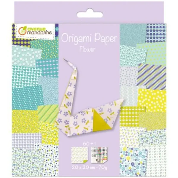 Avenue Mandarine Large Origami Flower Paper 60-pack - Little Painter Art | Exploring the Endless Possibilities of Art Flash Sale