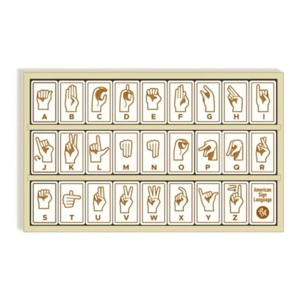 Beginagain Sign Language Alphabet Tiles 26pc - Little Painter Art | Exploring the Endless Possibilities of Art Best