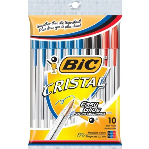 Bic Cristal Ballpoint Pens 10pk Assorted Colours - Little Painter Art | Exploring the Endless Possibilities of Art Flash Sale