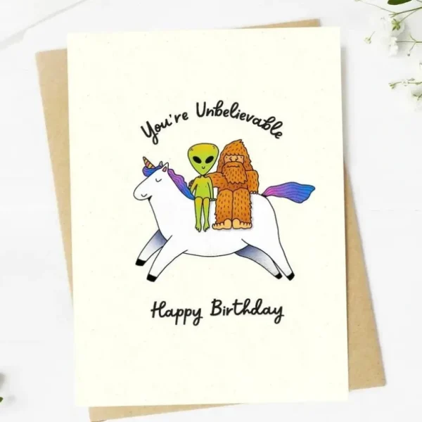 Big Moods Birthday Greeting Card - You're Unbelievable - Little Painter Art | Exploring the Endless Possibilities of Art Hot