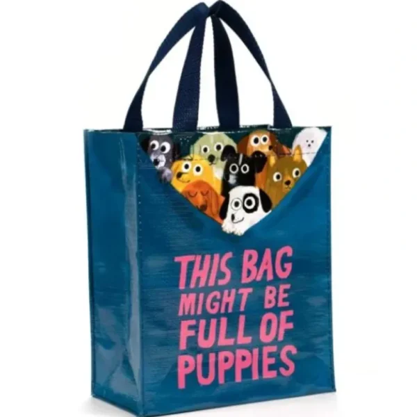 Blue Q Recycled Handy Tote Bag - This Bag Might Be Full Of Puppies - Little Painter Art | Exploring the Endless Possibilities of Art Cheap