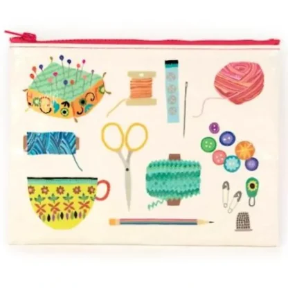 Blue Q Recycled Zipper Pouch - Sewing Kit - Little Painter Art | Exploring the Endless Possibilities of Art Clearance