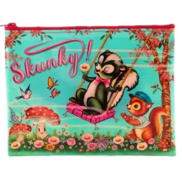 Blue Q Recycled Zipper Pouch - Skunky - Little Painter Art | Exploring the Endless Possibilities of Art Online