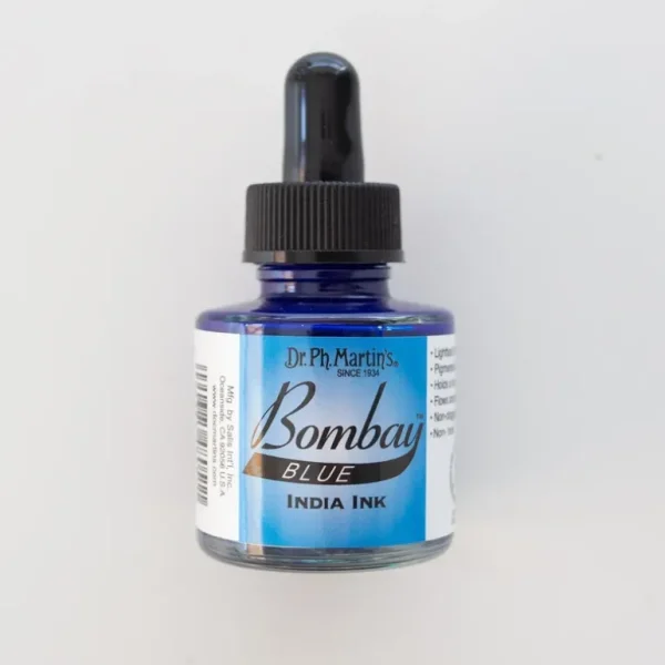 Bombay Ink Dr. Ph. Martin's Blue - Little Painter Art | Exploring the Endless Possibilities of Art Best