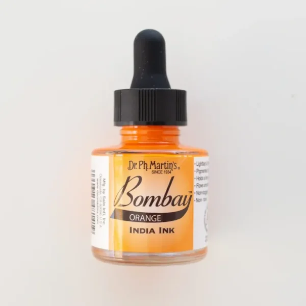 Bombay Ink Dr. Ph. Martin's Orange - Little Painter Art | Exploring the Endless Possibilities of Art Shop