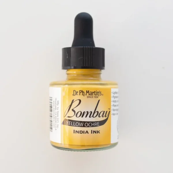 Bombay Ink Dr. Ph. Martin's Yellow Ochre - Little Painter Art | Exploring the Endless Possibilities of Art Fashion