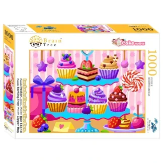Brain Tree 1000pc Puzzle - Cake World - Little Painter Art | Exploring the Endless Possibilities of Art Best Sale