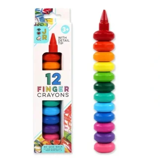Bright Stripes iHeartArt Jr Finger Crayons 12pk - Little Painter Art | Exploring the Endless Possibilities of Art Outlet
