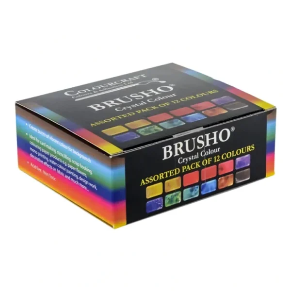 Brusho 15g Starter Pack - Fixed Assortment 12 Colours - Little Painter Art | Exploring the Endless Possibilities of Art Outlet