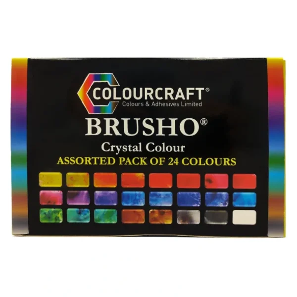 Brusho Starter Pack - Fixed Assortment 24 Colours - Little Painter Art | Exploring the Endless Possibilities of Art New