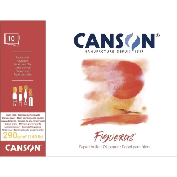 Canson Figueras Canvas Paper Pads 290gsm 10 Sheets - Little Painter Art | Exploring the Endless Possibilities of Art Sale