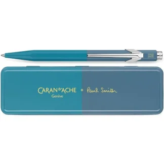 Caran d'Ache 849 Ballpoint Pen - Paul Smith Cyan Blue & Steel Blue - Little Painter Art | Exploring the Endless Possibilities of Art New