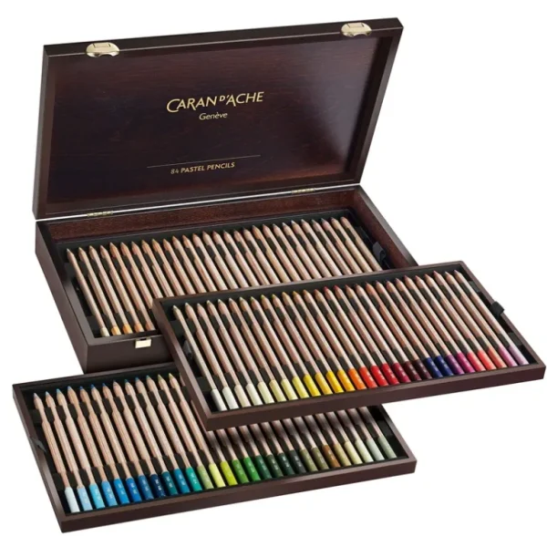 Caran d'Ache Dry Pastel Pencils - Wooden Box Set of 84 - Little Painter Art | Exploring the Endless Possibilities of Art Cheap
