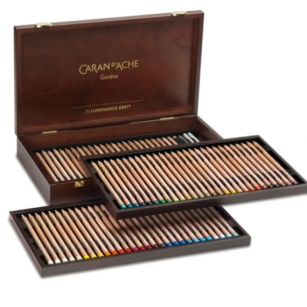 Caran d'Ache Luminance 6901 - Wooden Box Set of 76 Colours - Little Painter Art | Exploring the Endless Possibilities of Art Outlet