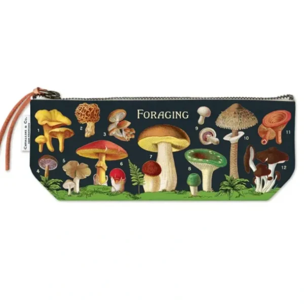 Cavallini Canvas Zipper Pouch, Mini - Foraging (Mushrooms) - Little Painter Art | Exploring the Endless Possibilities of Art Cheap