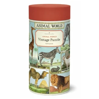 Cavallini 1000pc Vintage Puzzle - Animal World - Little Painter Art | Exploring the Endless Possibilities of Art Flash Sale