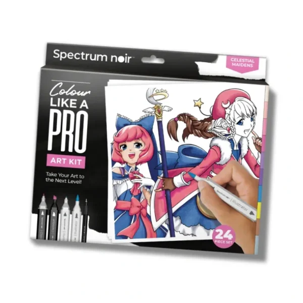 Celestial Maidens Pro Fan Art Colouring Kit - Spectrum Noir - Little Painter Art | Exploring the Endless Possibilities of Art Clearance
