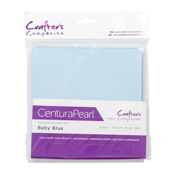 Centura Pearl Card & Envelope 8PK - 6x6 - Baby Blue - Little Painter Art | Exploring the Endless Possibilities of Art New