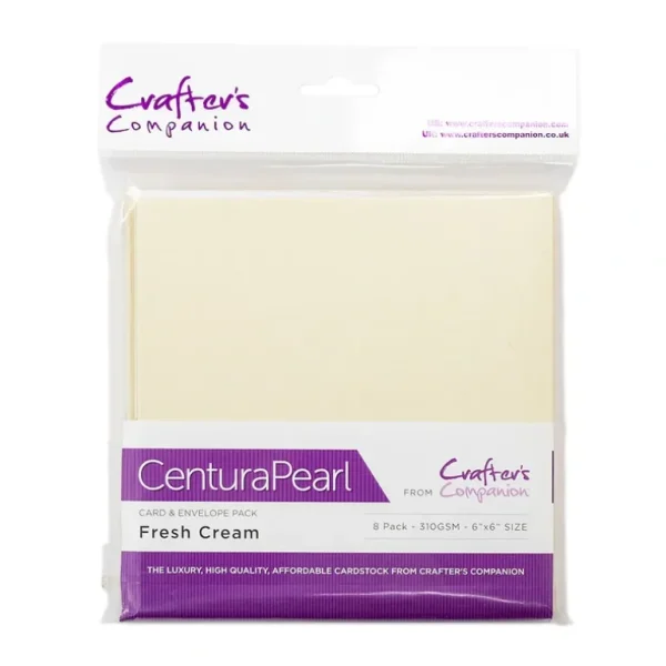 Centura Pearl Card & Envelope 8PK - 6x6 - Fresh Cream - Little Painter Art | Exploring the Endless Possibilities of Art Sale