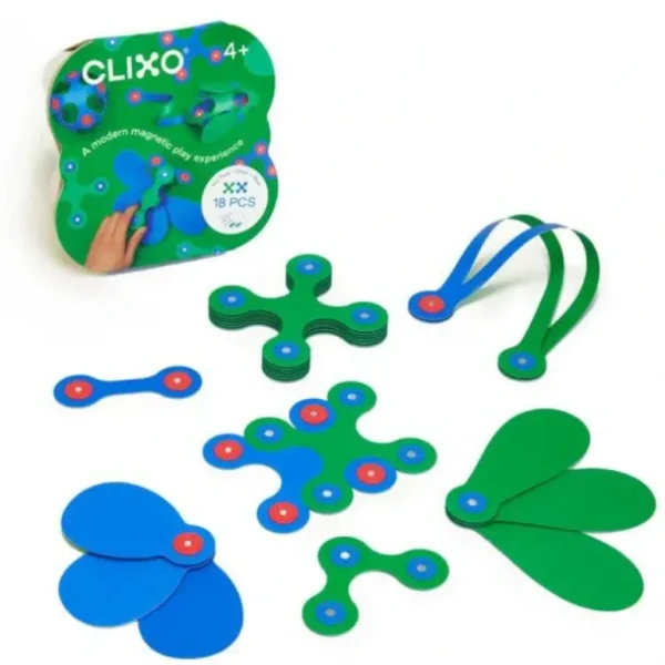 Clixo Magnetic Toy - 18pc Itsy Pack, Blue/Green - Little Painter Art | Exploring the Endless Possibilities of Art Cheap