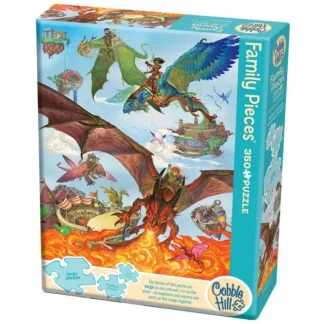 Cobble Hill 350pc Family Puzzle - Dragon Flight - Little Painter Art | Exploring the Endless Possibilities of Art Best
