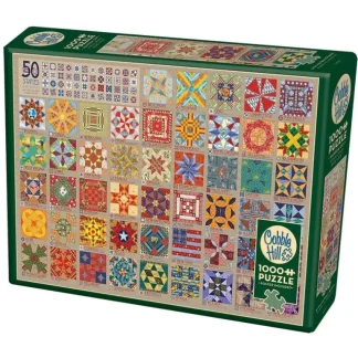 Cobble Hill 1000pc Puzzle - 50 States Quilt Blocks - Little Painter Art | Exploring the Endless Possibilities of Art Flash Sale