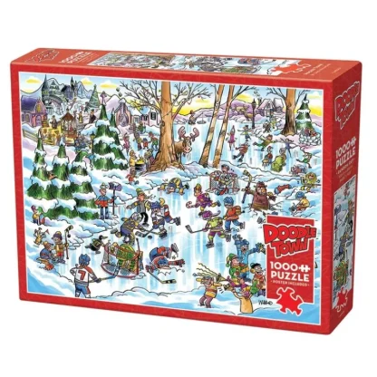 Cobble Hill 1000pc Puzzle - DoodleTown: Hockey Town - Little Painter Art | Exploring the Endless Possibilities of Art Fashion