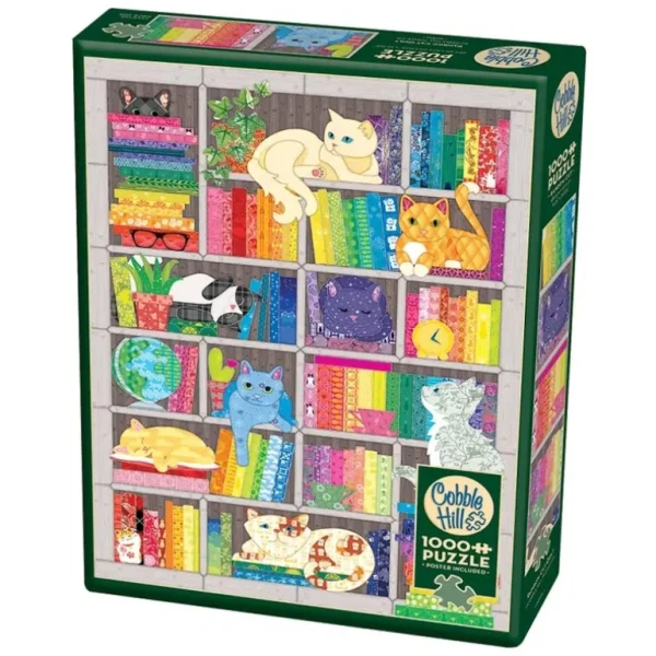 Cobble Hill 1000pc Puzzle - Rainbow Cat Quilt - Little Painter Art | Exploring the Endless Possibilities of Art Fashion