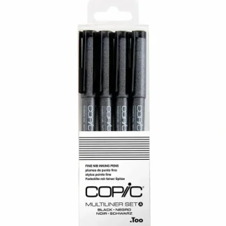 Copic Multiliner Pen Set A Black 4pk Fine - Little Painter Art | Exploring the Endless Possibilities of Art Shop