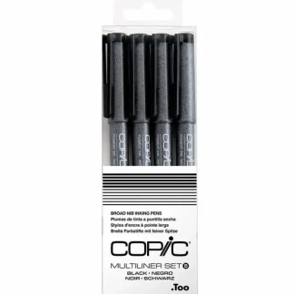 Copic Multiliner Pen Set B Black 4pk Broad - Little Painter Art | Exploring the Endless Possibilities of Art Hot