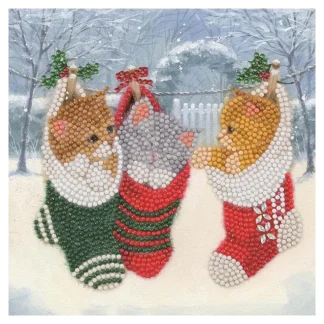 Craft Buddy DIY Crystal Art Card Kit - Christmas Kittens - Little Painter Art | Exploring the Endless Possibilities of Art Store