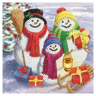 Craft Buddy DIY Crystal Art Card Kit - Snowman Family - Little Painter Art | Exploring the Endless Possibilities of Art Hot