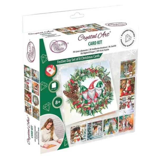 Craft Buddy DIY Crystal Art Cards 8pk - Christmas Cards - Little Painter Art | Exploring the Endless Possibilities of Art Store