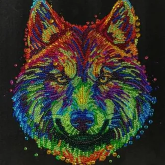 Craft Buddy DIY Crystal Art Medium Framed Kit - Colourful Wolf - Little Painter Art | Exploring the Endless Possibilities of Art Clearance