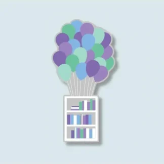 Craftedvan Enamel Pin - Balloon Bookshelf - Little Painter Art | Exploring the Endless Possibilities of Art Clearance
