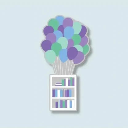Craftedvan Enamel Pin - Balloon Bookshelf - Little Painter Art | Exploring the Endless Possibilities of Art Clearance