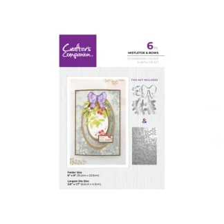 Crafters Companion 6 x 9 3D Folder & Metal Die - Mistletoe & Bows - Little Painter Art | Exploring the Endless Possibilities of Art Cheap