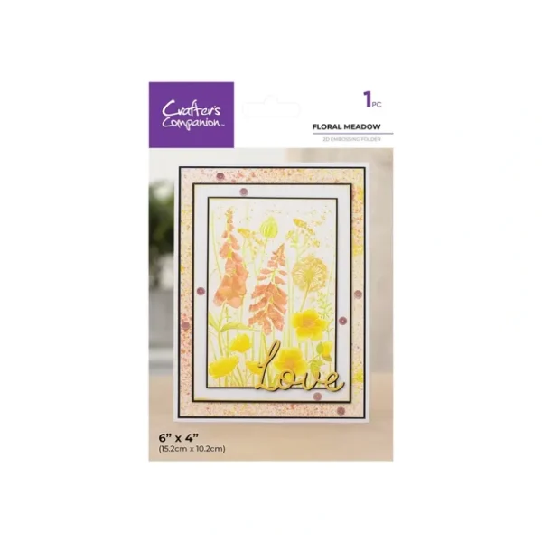 Crafter's Companion 6" x 4" Embossing Folder - Floral Meadow - Little Painter Art | Exploring the Endless Possibilities of Art Shop